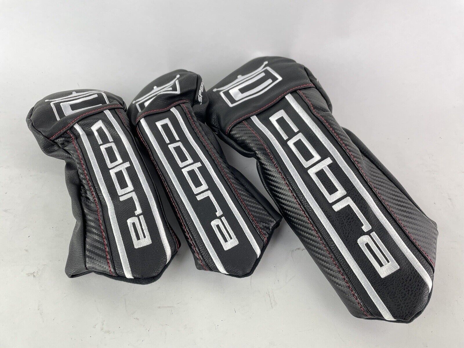 Cobra Speedzone Driver/Fairway Headcover Set (3) Black /White /New